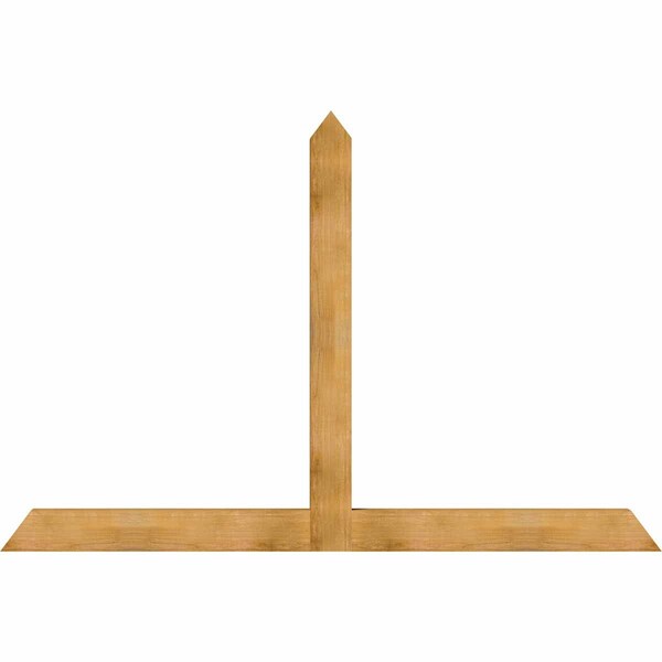 Ekena Millwork Portland Rough Sawn Timber Gable Bracket, Western Red Cedar, 96"W x 64"H x 4"D x 6"F, 16/12 Pitch GBW096X64X0406POR00RWR - main